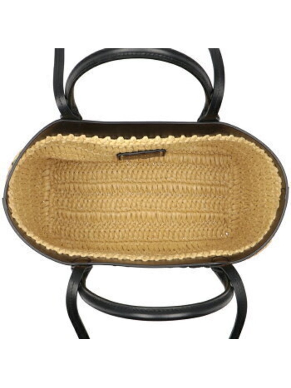 Prada Raffia Tote in Natural with Black Trim - Picture 5 of 7